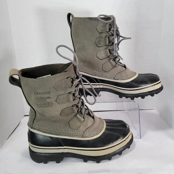 Sorel Caribou Womens 6 Gray Winter Snow Boots Waterproof Insulated Warm Gorpcore - Picture 1 of 12